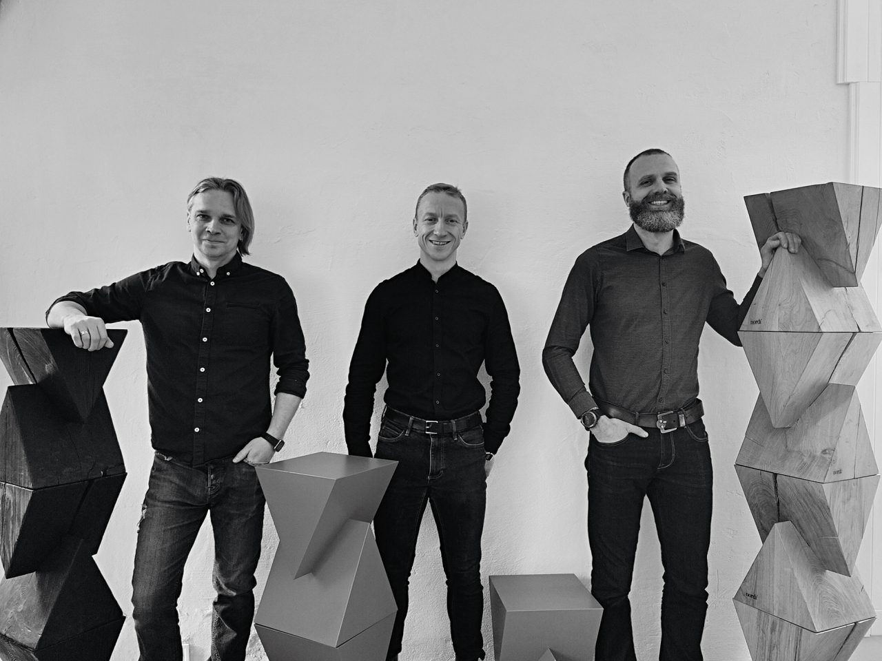 Zīmola "nordi" komanda: Artūrs Balodis, Miks Pētersons, Uldis Stunda.