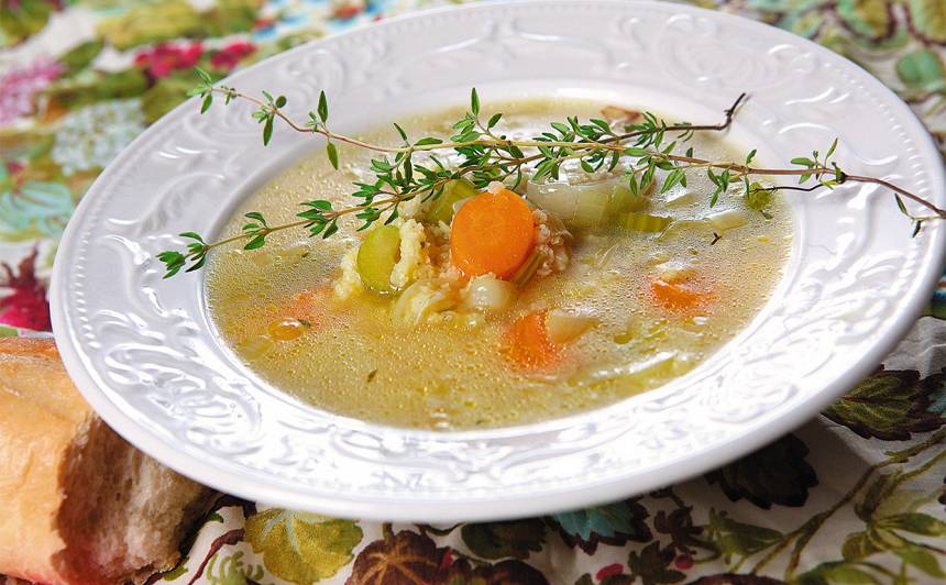 Prosas un dārzeņu zupa receptes