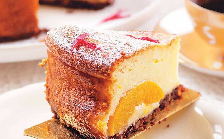Cepta siera kūka ar persikiem recepte
