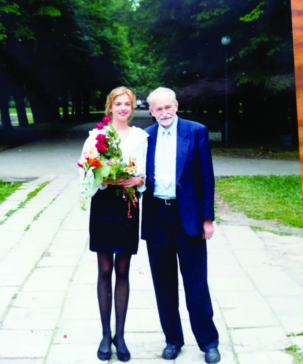 Dagmāra ar vectēvu Juri Soikānu