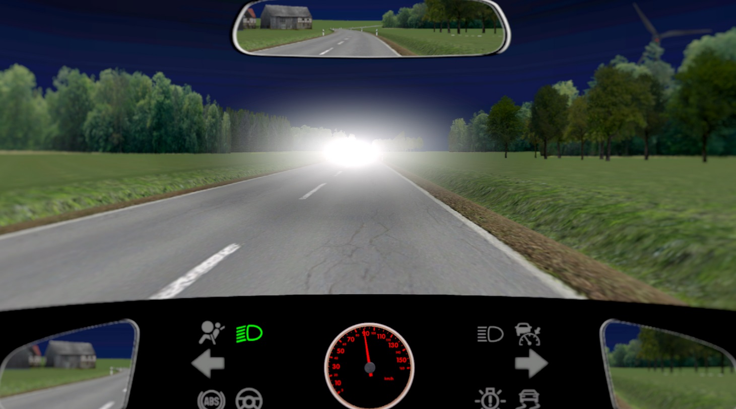 Kādā attālumā no pretim braucošā transportlīdzekļa tālās gaismas jāpārslēdz uz tuvajām? 