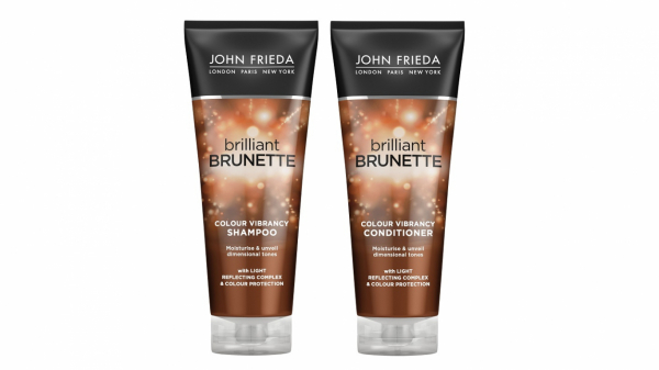 JOHN FRIEDA Brilliant Brunette Colour Vibrancy šampūns un kondicionieris brūniem matiem